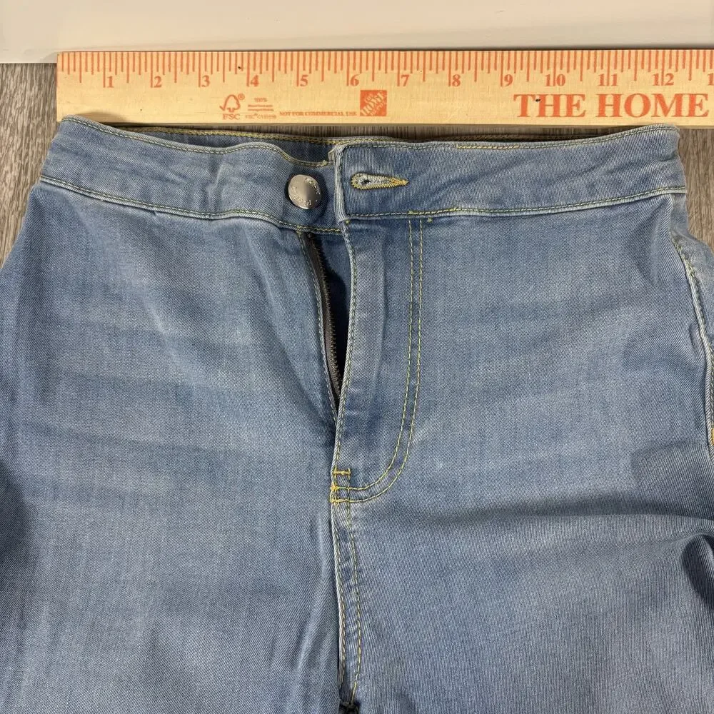 Free People Women's Just Float On Flare Jeans High Rise Blue Boho 70s W25R - Picture 3 of 7